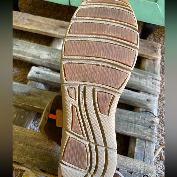 Vintage Tommy Hilfiger lace up side stripe leather boots in sable - Picture 6 of 7